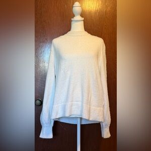 French Connection NWT White Turtleneck Sweater Tie Back Size Medium